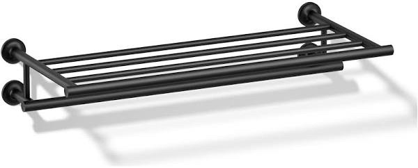 Matte black towel rack