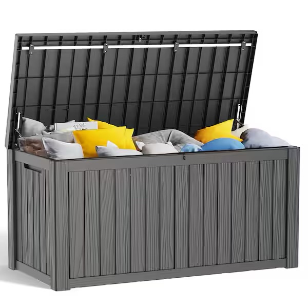Decksplore 150 Gallons Water Resistant Resin Lockable Deck Box