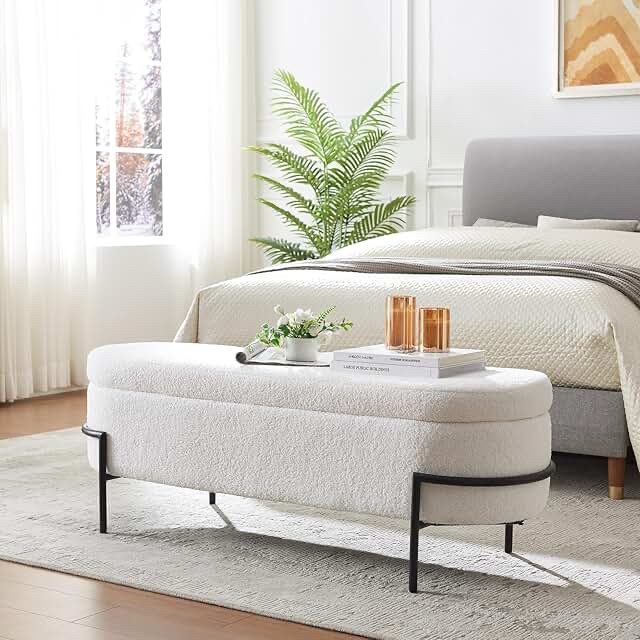 Janeesha Boucle Upholstered Bench
