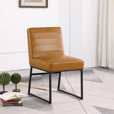 HomePop Channeled Metal Dining Chair