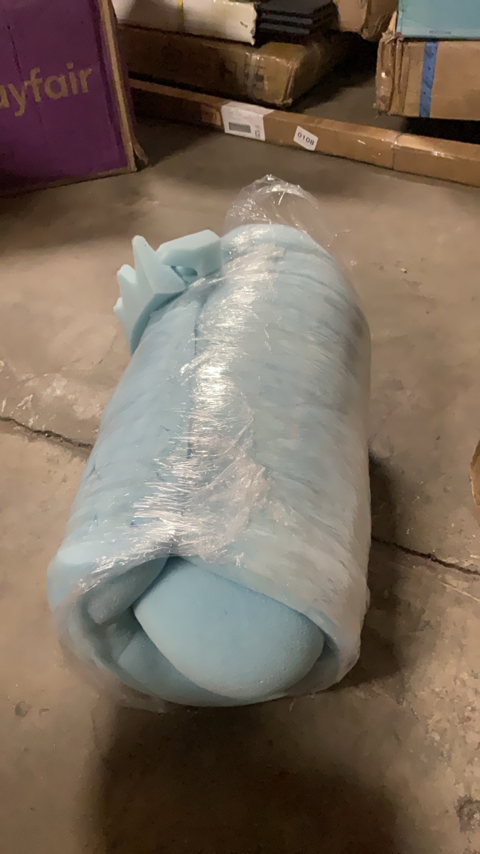 Blue Memory Foam Mattress Topper or Cushion Roll