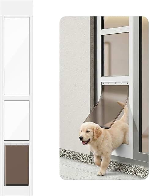 Doggy door For Sliding Glassdoor Medium White