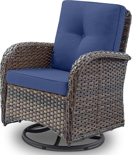 Cracraft Patio Furniture Set with Swivel Rocking Glider Chairs, for Patio, Deck, Backyard, and Front Porch