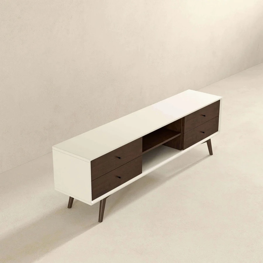 Modern media cabinet white