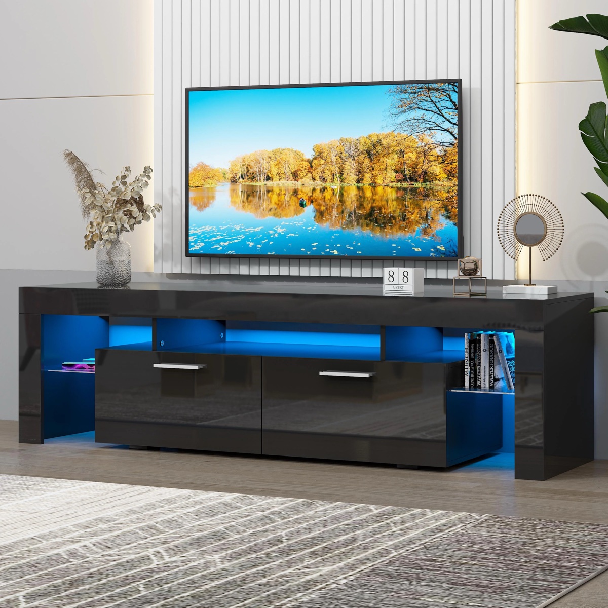 WHT001-BK70 Black TV Stand