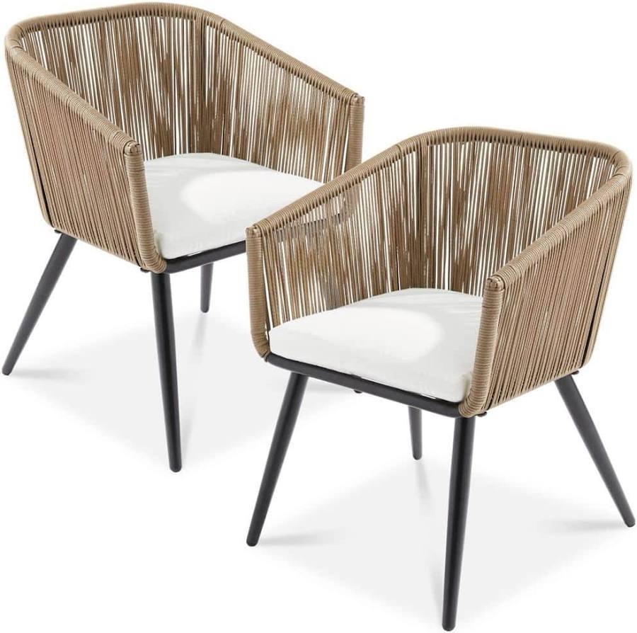 Wicker Patio Armchair - Rattan Woven Style