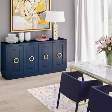 Twin Star Home Sideboard / Buffet in Insignia Blue, Model OT6616-PP05