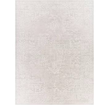Surya Collection Area Rug 5’ * 90.5”- Dark Gray Textured Weave