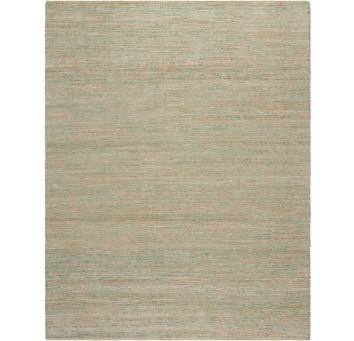 (Small damage pictured)Safavieh Montauk MTK250Y-9 Olive Green 9' x 12' 100% Cotton Area Rug