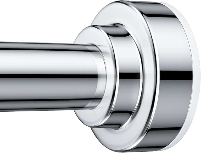 TEECK Shower Curtain Rod, 27-80 in., Silver
