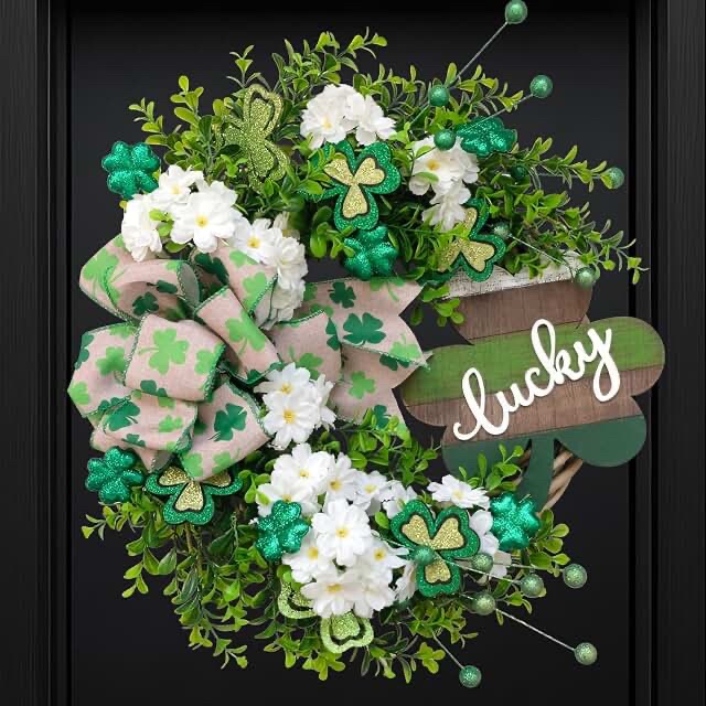 Bibelot 18 Inch St. Patrick's Day Mesh Wreath