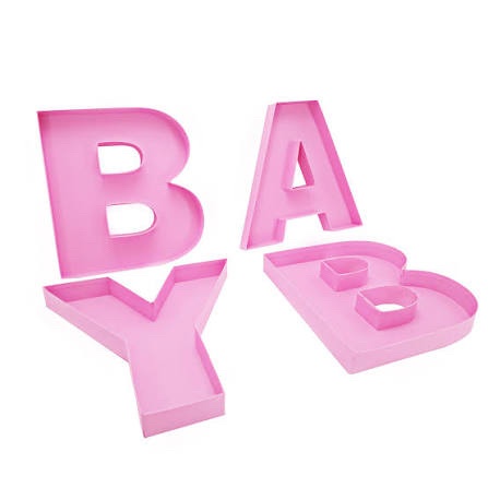 12" Cardboard Letter Candy/Party Container Box (Baby)