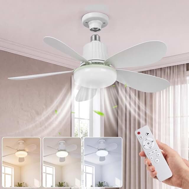 Socket Fan Light 20.5-inch Ceiling Fan with Light