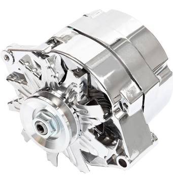 Chrome 1-Wire Alternator for Chevy Small Block / Big Block Engine