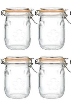 Anwoi Wide Mouth Glass Storage Jars for Canning, Coffee, Flour, Sugar, Beans