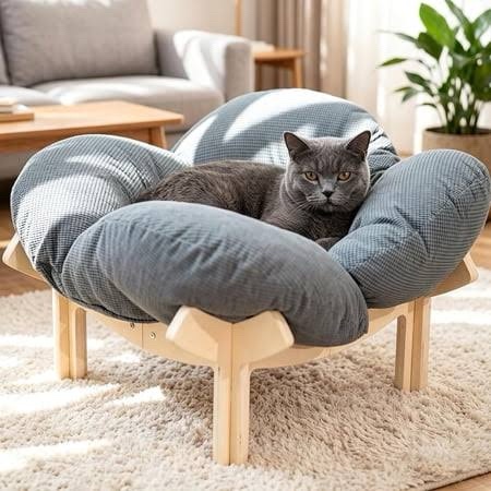 Cheerpals Fluffy Petal Cat Nest