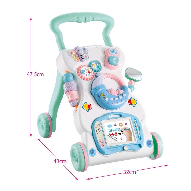 Cuterobi Children Music Walker 2-in-1 Baby Sit-to-Stand Learning Walker