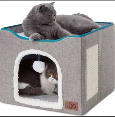 Bedsure Comfy Pet Cat Cube 16.5x16.5x13