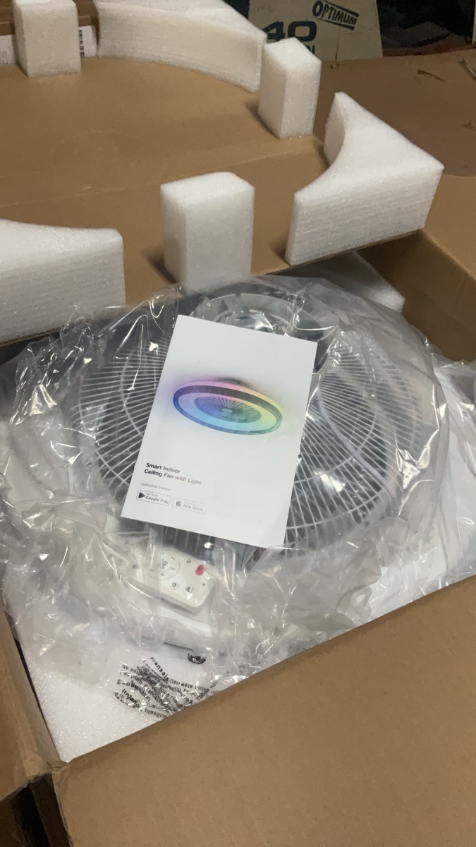 Smart Indoor Ceiling Fan with Light