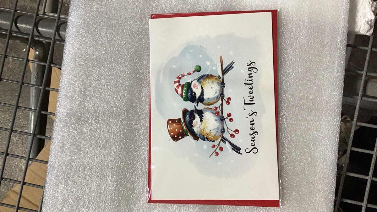Christmas Season’s Tweetings Card with Sealed Envelope (5.3 x 8 inch)