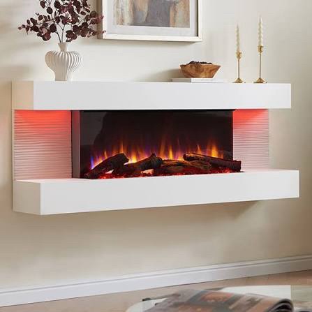 Decor Flame Wall Mounted Electric Fireplace