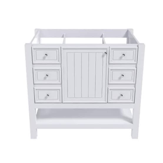 Bath Vanity, White, 36.5 x 21.75 inch