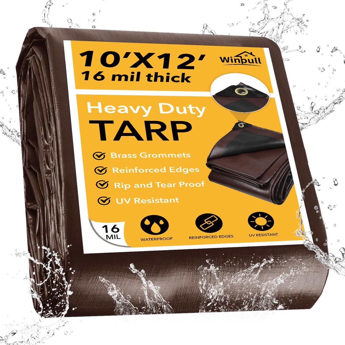 Winpull 10' x 12' 16 Mil Heavy Duty Tarp