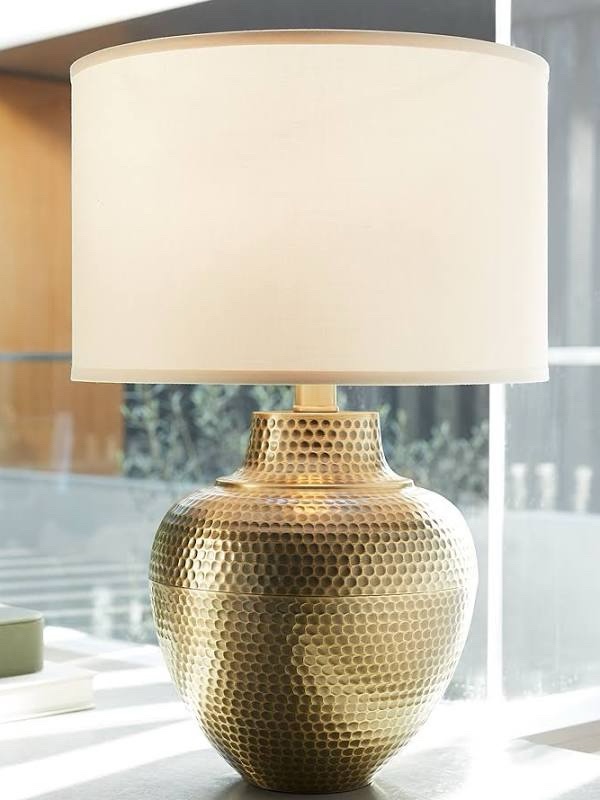 Round Base Lamp Gold