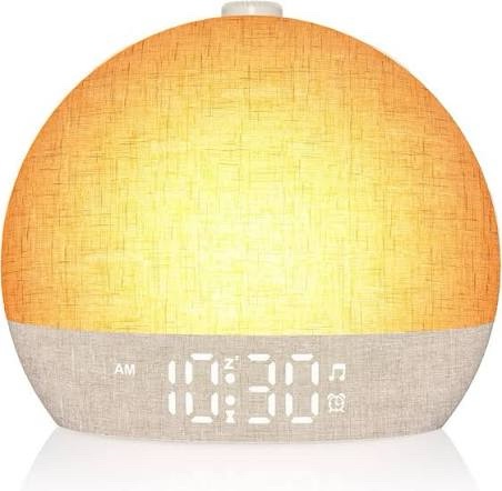Wake-Up Light Sound Machine with RGB Ambient Light and White Noise