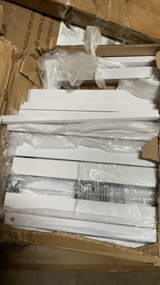 Unassembled White metal Furniture Components (Shelving or Slats)
