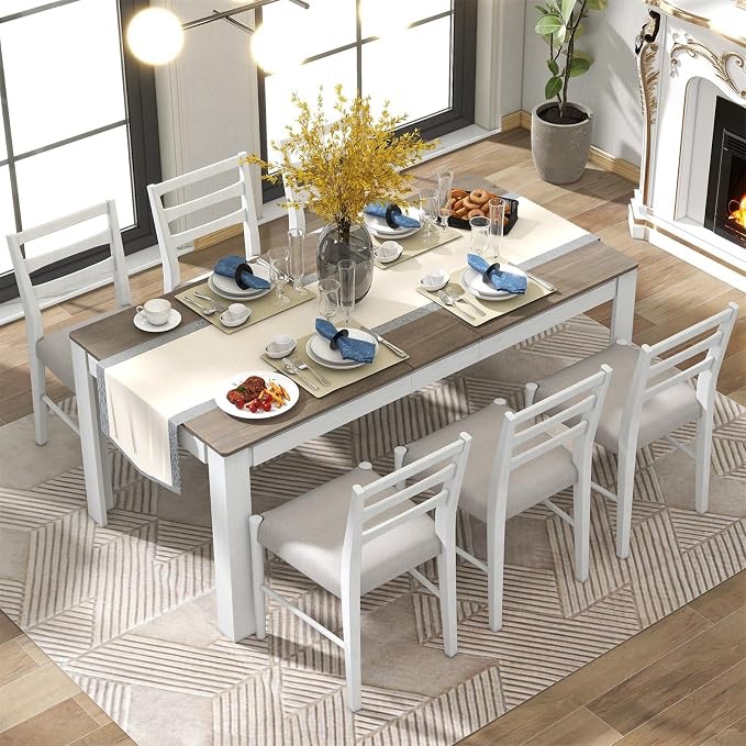Deral Farmhouse Upholstered Dining Chairs
