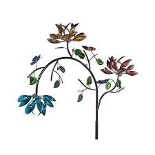Evergreen Enterprises 91"H Wind Spinner, Spinner Flowers