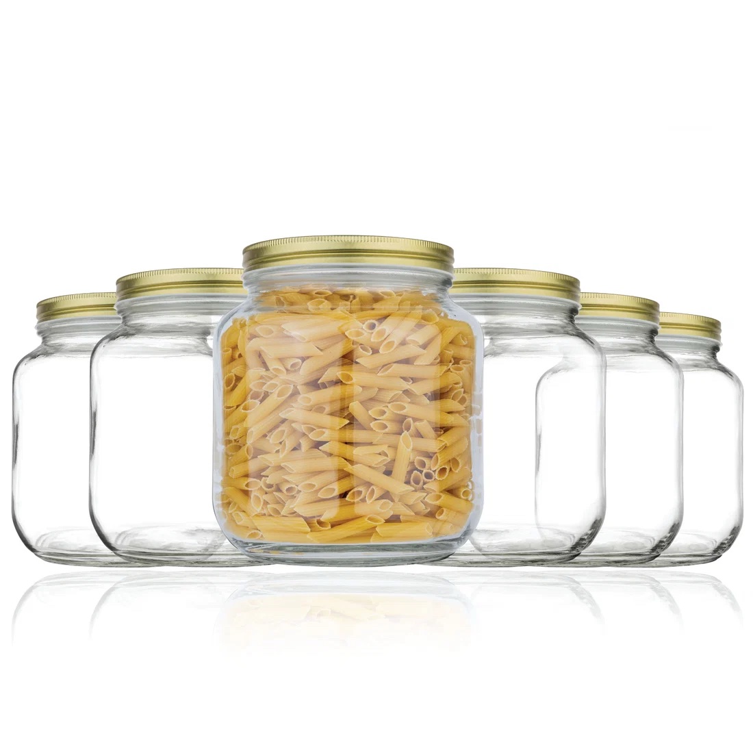 2 pk Kitchen Toolz 1/2 Gal Premium Glass Storage JARS