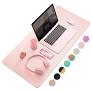 Amazon.com : YSAGi Multifunctional Office Desk Pad, Ultra Thin Waterproof PU Leather Desk Mat, Dual Use Desk Writing Mat for Office/Home (35.4" x 17", Pink) : Office Products