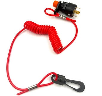 Universal Marine Outboard Engine Emergency Kill Switch with Lanyard