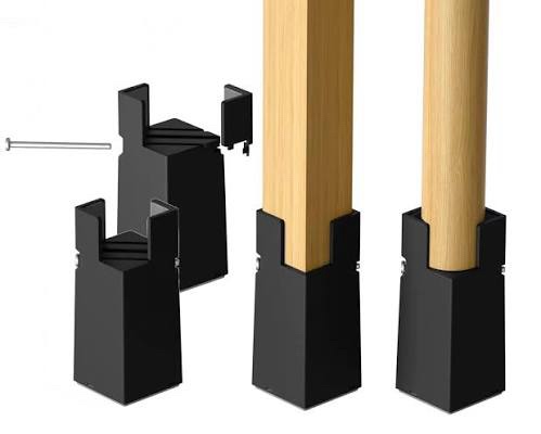 Sephyroth Adjustable Bed Risers Furniture Risers 4Pack with Screw Clamp.Table Desk Chair Risers.Bed Risers 4Inch Fit Furniture's Square/Round Leg Diameter from 0.8''–1.6'' (4Inch Black) : Home & Kitchen