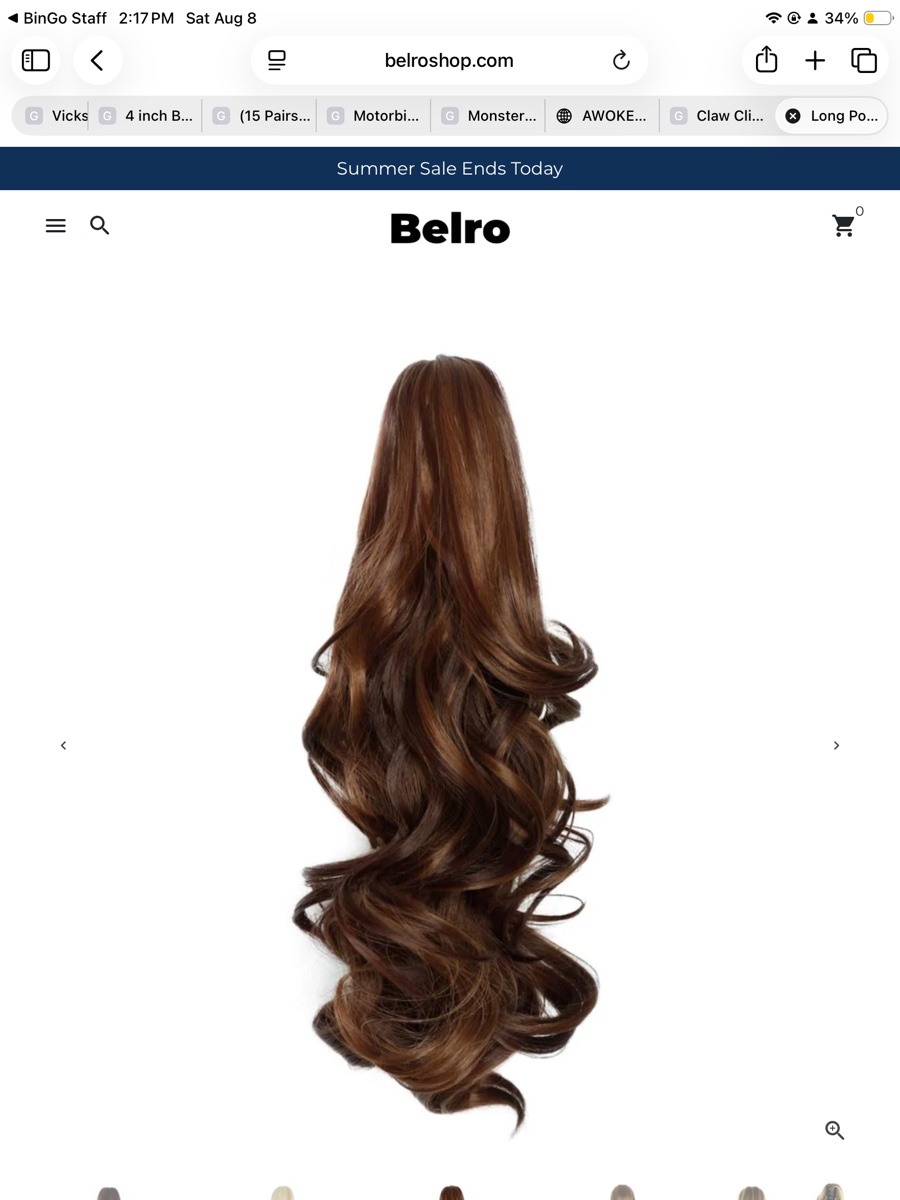 Claw Clip Ponytail Extension - #7 Chestnut Brown Blended Chocolate Brown
