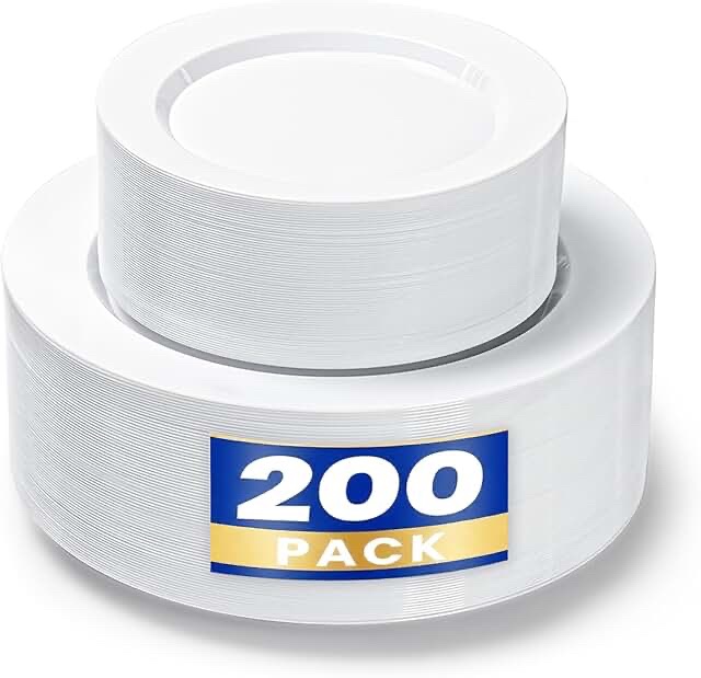 200pcs White Party and Event Supplies (Bulk)
