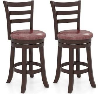 (Cushions are brown)2 Swivel Bar Stools