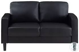 Two-Seater Loveseat Black