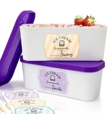 ZICOTO Homemade Ice Cream Containers Set of 2