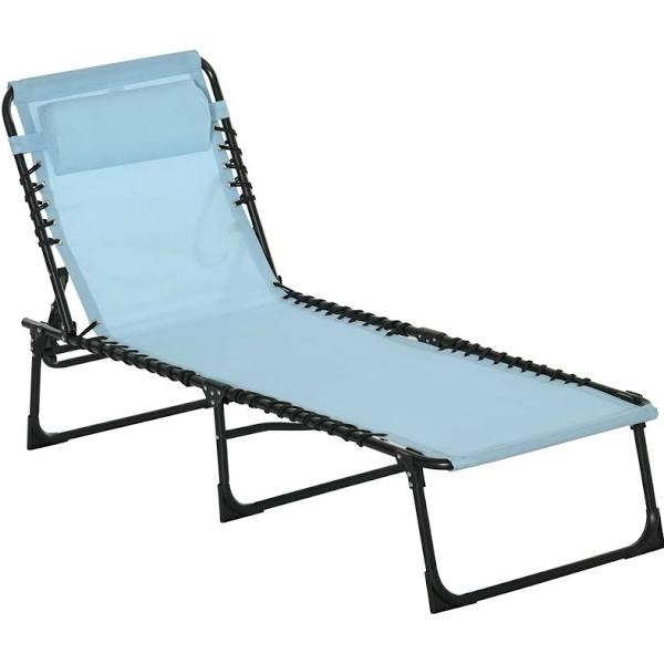 Outsunny Foldable Outdoor Lounge Chair / Reclining Cot