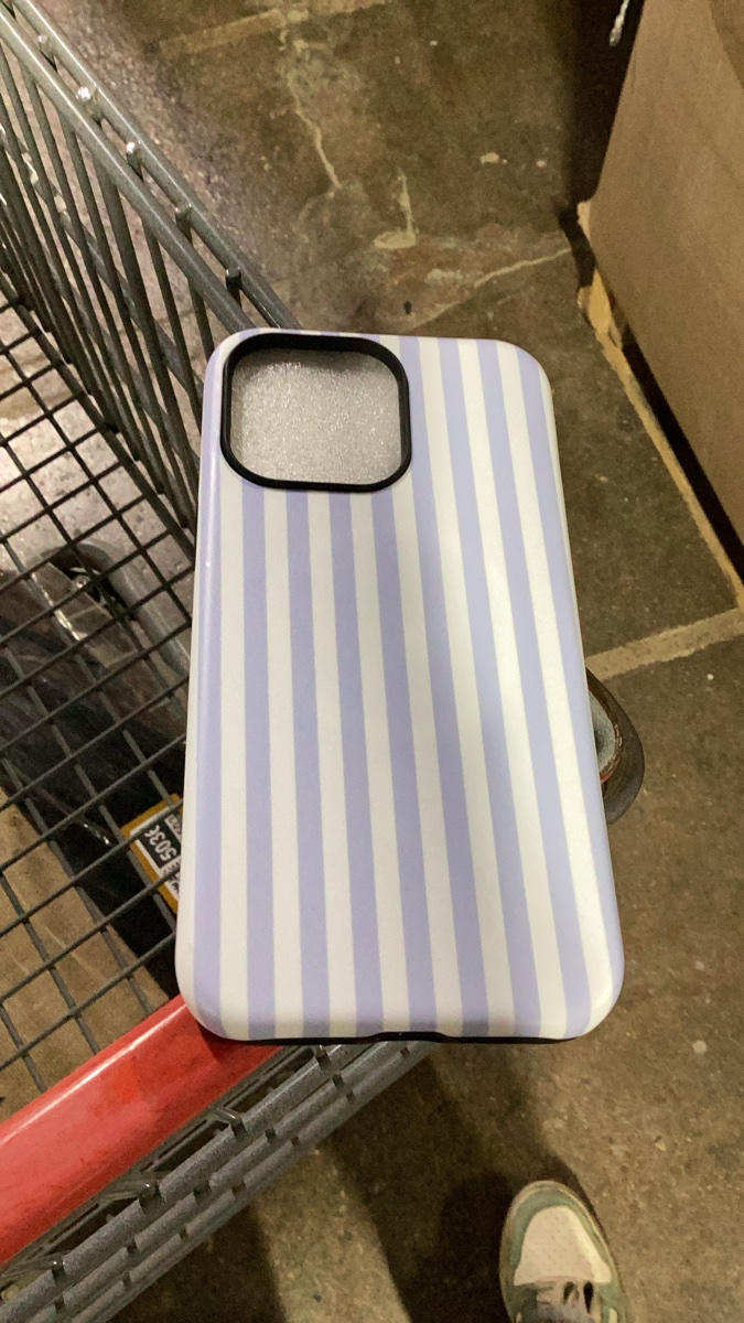 Striped Pattern Smartphone Protective Case (Light Blue and White)