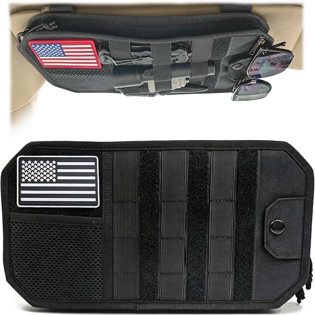 Tactical Car Sun Visor Organizer / Molle Storage Panel