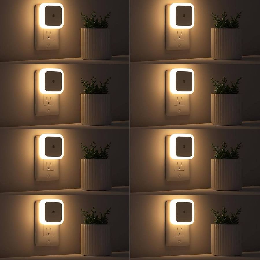 LED Night Light Dusk to Dawn Sensor, Pack of 8
