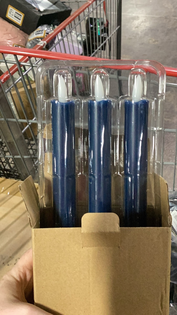 6-pack LED 3D Flameless Wick Blue Candle