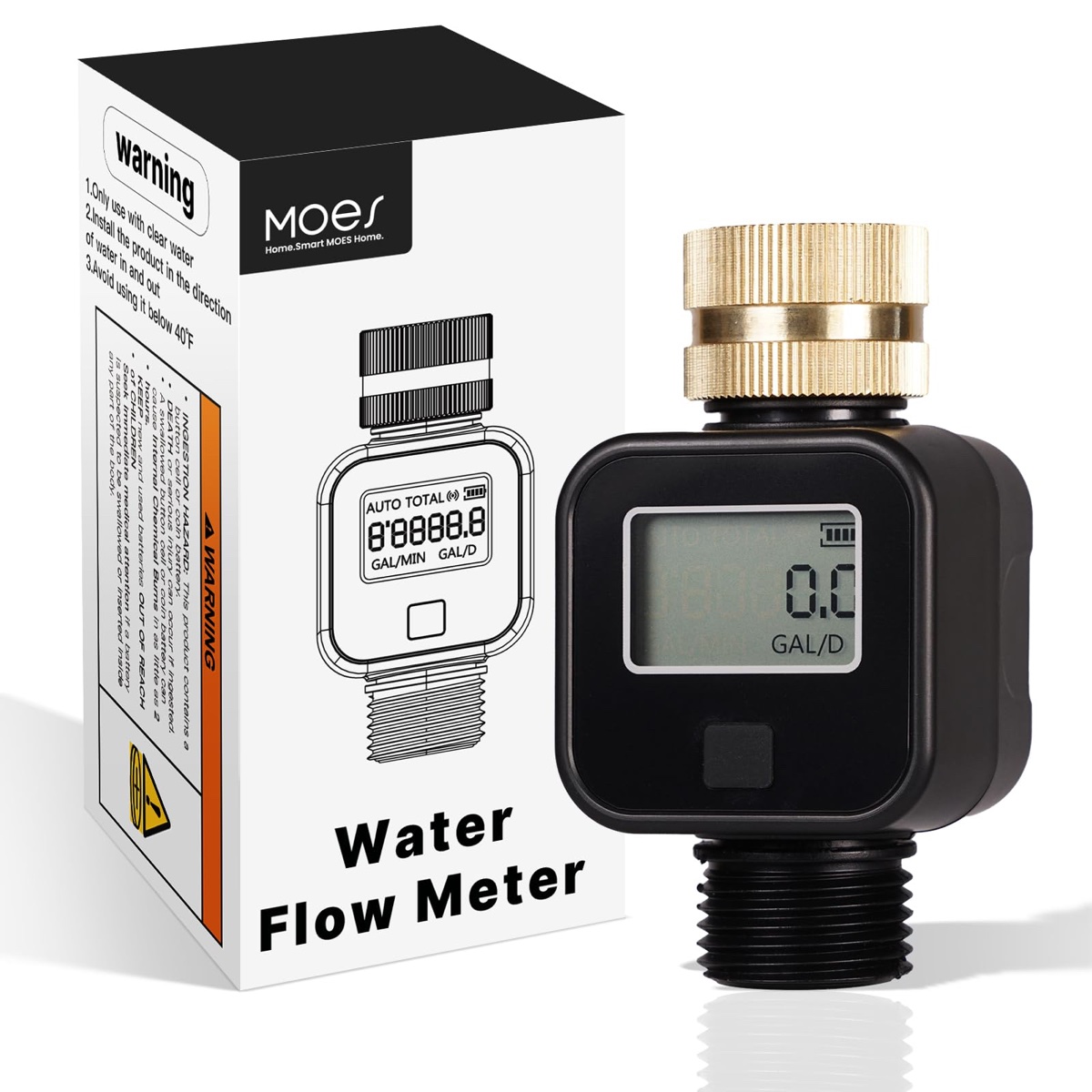 ARFSKY Digital Water Flow Meter for Garden Hose