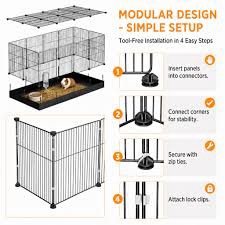 SNAAT Metal Wire Yard Fence Rabbit/Guinea Pig Cage