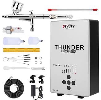 UTYSTY THUNDER METU-300MAX Dual Airbrush Compressor Kit