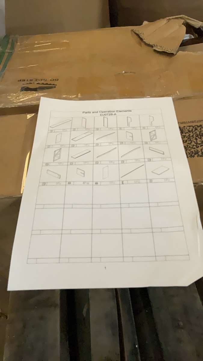 NO INSTRUCTIONS Furniture Parts and Operation Elements for Model DJ0728-A